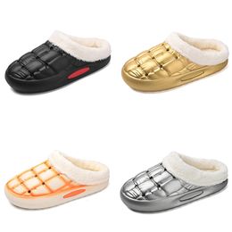 classic fleece thickened warm home cotton slippers men woman gold silver green black red orange fashion trend couple outdoor slipper