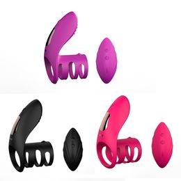 sex toys vibrator Sex wearable, wireless remote control, vibration lock essence ring, USB charging, silicone delay Adult Toys