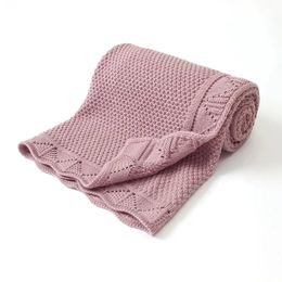 s knitted born swaddle 랩 crib 퀼트 슈퍼 소프트 유아 유모차 소파 침구 침구 수면 덮개 10080cm 231222