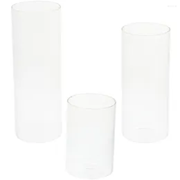 Candle Holders Glass Tealight Holder Cup Cups Clear Tea Cylinder Votive Candles Lightchimney Transparent Cover Wedding Set For