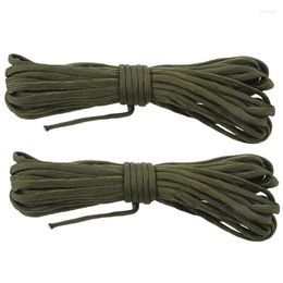 Link Bracelets 2X 7 Rope Paracord Parachute Resistant Camping Survival Color: Army Green Length: 8M