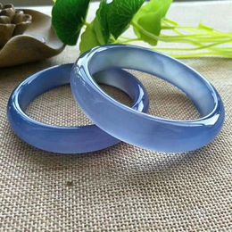 100 real jade bangles 7a blue chalcedony women bangle jade bracelet bangles jade amethyst199Q