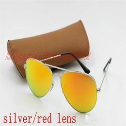 High quality Polarised lens pilot Fashion Sunglasses For Men and Women Brand designer Vintage Sport Sun glasses With case and box249M