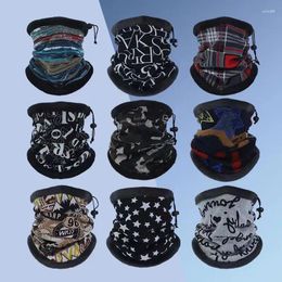 Bandanas Winter Warm Bandana Cycling Headgear Polar Fleece Neck Tube Ear Warmer Fishing Skating Running Sport Scarf For Camping Hiking