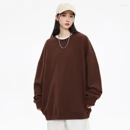 Women's Hoodies Autumn Y2k Pullover Women Retro High Street Casual Sweatshirts Gothic Punk Unisex Clothing Solid Colour Loose Female