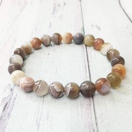 MG0489 2019 New Arrival Design 8 mm Botswana Agate Bracelet High Grade Natural Stone Bracelet for Women Developing Psychic Gifts224P