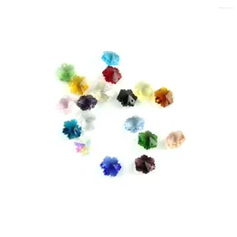 Chandelier Crystal 100pcs/Lot One Hole Colours 14mm Plum Blossom/Heart/Snowflakes/Butterfly Beads For DIY Neacklace Jewellery Trimming Pendant