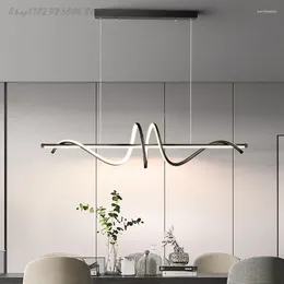 Pendant Lamps Modern Led Lights Chandelier Gold Wave Lampadario Lamp ECG Dinning Room Bedroom LivingRoom Kitchen Hanging