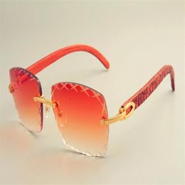 2019 new square engraving lens sunglasses 8300177 sunglasses fashion sun visor natural wooden engraving mirror temple sungla234P