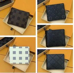 2023 Fashion Designer Flower Card Holder 8 Colours Wallet Men Women Short Wallet Graffiti Leather Womans Purse Man Credit Card Holder Colours Cardholder With Box