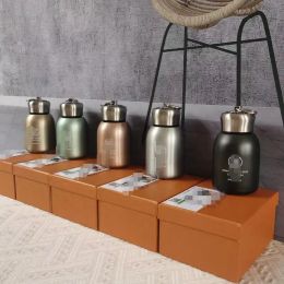 2023 Brand Letters Insulated Water Bottles Small Cute Cups Frosted 304 Stainless Steel Cup with Gift Box