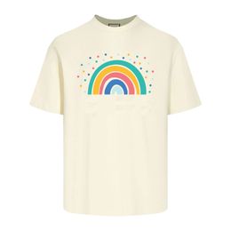 2024 latest designert shirt fashion rainbow print design US size short sleeved tshirt high quality luxury brand mens t shirt