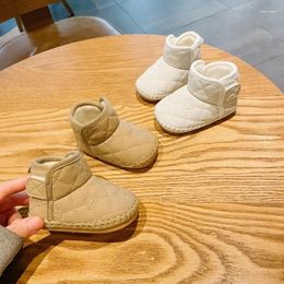 First Walkers Baby Shoes Socks With Soft Soles That Do Not Fall Off In Winter Male And Female Babies Aged 0-11 Warm Soled