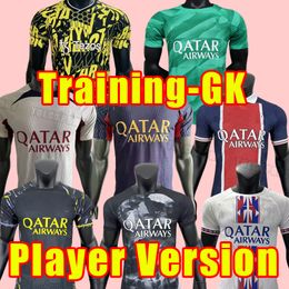 Player version 23 24 MBAPPE soccer jerseys 2023 2024 DI MARIA WIJNALDUM SERGIO RAMOS HAKIMI fourth Maillots football ICARDI VERRATTI Training suit goalkeeper