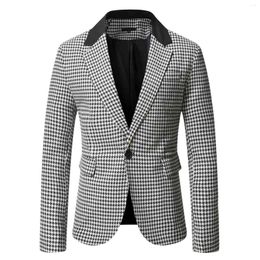 Men's Jackets Mens Shorts Suit Set Male Spring Autumn Lapel Long Sleeve Print One Button Pocket Jacket Windbreaker Men Outwear Coats