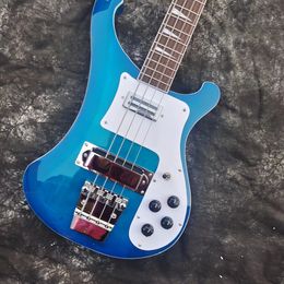 Rickon 4003 Baker bass guitar transparent blue chrome hardware high-quality guitar free shipping