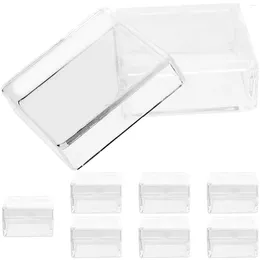Jewelry Pouches 10pcs Transparent Plastic Box Specimen Display Case Holder Small Storage Container