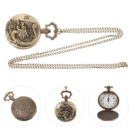 Pocket Watches Watch With Chain Dragon Pattern Hanging Pendant Mechanical Bag Decoration