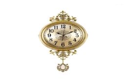 Luxury Vintage Wall Clock Digital Silent Large Classic Pendulum Wall Clock Copper European Living Room Klok Home Decor AD50WC14854163