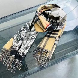 Дизайнерские шарфы Scarf Cashmere Classic Plaid Scarf для Mens Womens 100% упаковочная сумка роскошные модные аксессуары с коробкой