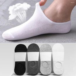 Men's Socks 5Pairs/Set High Quality Cotton Boat Men Shallow No Show Short Summer Thin Non-slip Silicone Calcetines Happy Sports