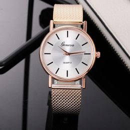 Wristwatches Watches For Women Luxury Silver Pink Dial Simple Metal Ladies Bracelet Quartz Clock Wrist Watch