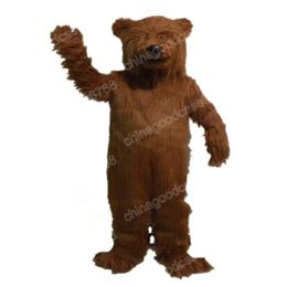 Christmas grizzy bear Mascot Costume Halloween Fancy Party Dress Cartoon Character Outfit Suit Carnival Adults Size Birthday Outdoor Outfit