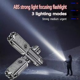 1 Pcs Rechargeable Zoomable Flashlight, Small High Lumens Super Bright LED Flashlight, Powerful Handheld Flashlights, Waterproof Flashlight With 3 Modes & Zoomable.