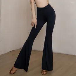 Stage Wear 2023 Latin Dance Pants For Women Female Practise Trousers Stretchy Long Cha Samba Rumba Dancewear YD256