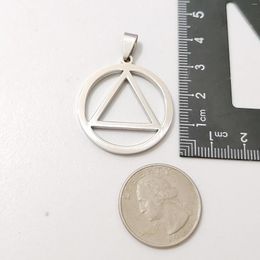 Pendant Necklaces 5pcs Lot Stainless Steel 30mm Triangle Charms In Bulk Jewellery For Mens XMAS Gifts No Any Chain