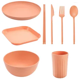 Disposable Dinnerware Kids Plate Household Kit Restaurant Chopsticks Kitchen Essentials Travel Portable Utensil