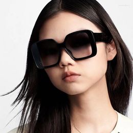 Sunglasses Fashionable Oversized Square For Women Fashion Large Frame Black Men