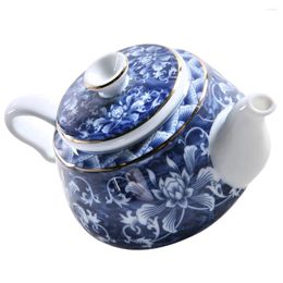 Dinnerware Sets Portable Kettle Blue And White Porcelain Teapot Ceramic Pitcher Small Old Fashioned Desktop With Handle Home Travel