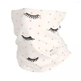 Scarves Cartoon Eyelash Bandana Neck Cover Printed Closed Eyes Wrap Scarf Multi-use Headwear Running For Men Women Adult Winter