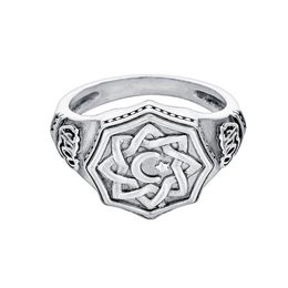 Vintage Crescent Star Signet Ring for Men Muslim Religious Arabic Antique Ring279L