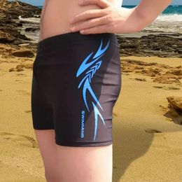 Men's Shorts Chic Trunks Swimwear Breathable Fire Pattern Plus Size Men Contrast Colour