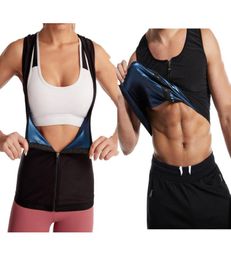 EPACK Zipper Belt Man Women Original Unisex Sweat Sauna Shaper Waist Trainer Vest Corset Slimming Sports Tank Top Shapewear7834469