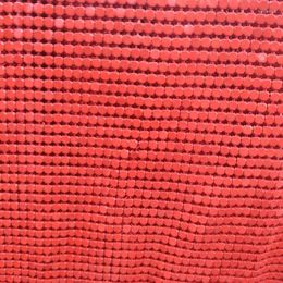 Clothing Fabric 45 150cm High Quality Red Metallic Metal Mesh Sequin For Curtains Sexy Women Evening Dress Tablecloth Swimwear Cosplay