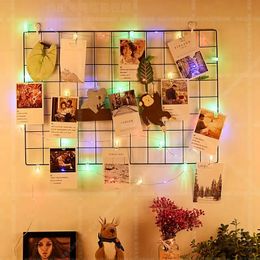 1set 118inch LED Photo String Light, USB Battery-powered Fairy Light, Clip Light String, Hanging Pictures, Bedroom Wall Decor, Birthday Party Christmas Decoration.