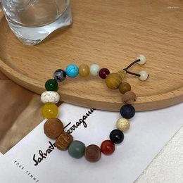 Strand Colourful Chinese Style Different Colour Eighteen Beads Bodhi Seed Bracelet For Women Man Vintage Jewellery Accessories Party Gift