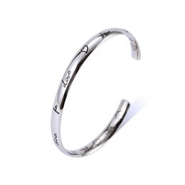 couple G Bangle women man stainless steel open C bracelet fashion Jewellery Valentine Day gift for girlfriend accessories whole275K