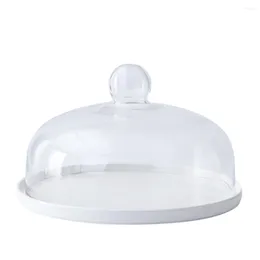 Dinnerware Sets Dustproof Cake Pan Server Stand Mini Loaf Pans With Lids Storage Plate Glass Cover