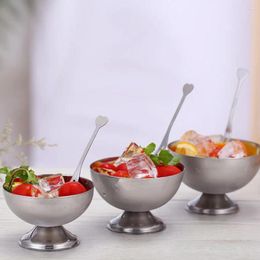 Dinnerware Sets Pudding Cups Stainless Steel Salad Bowl Ice Cream Fruit Kitchen Supply Candy