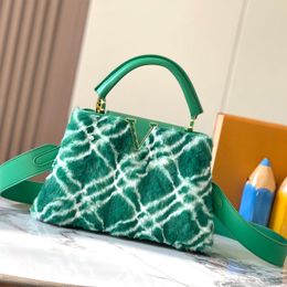 Designer Handbag Women's Handbag Green Plush Cute Bag crossbody Bag Messenger Lady Handbag Backpack Evening Bag