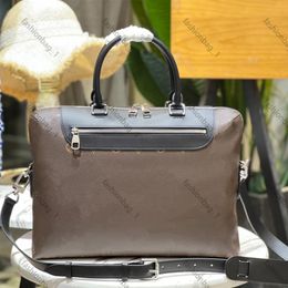 Designer bag handbag shoulder bag mens womens briefcase fashion luxury leather crossbody bag messenger bag office bag attache case 48260