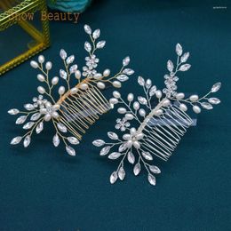 Headpieces A467 Pearl Bridal Hair Pins Wedding Comb Party Jewellery Girls Clips For Women Tiara Rhinestone