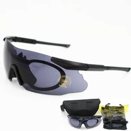 Men Sunglasses Military Polarized 3/5 Lens Safety Glasses Tactical Army Goggles Outdoor Hunting Combat Wargame