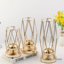 Candle Holders Metal Holder Indoor Outdoor Pillar Stand For Table Geometric Decorative Candlestick Candelabra Wedding Bar