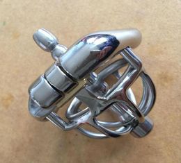 2022 Chastity Devices Super Small Male Bondage With Urethral Catheter Spike Ring Bdsm Sex Toys Stainless Steel Chastity Belt Short4774665