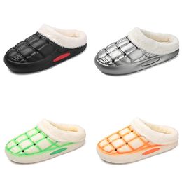 classic fleece thickened warm home cotton slippers men woman gold silver green black white orange fashion trend couple outdoor soft slipper